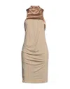 Annarita N Short Dresses In Beige