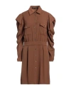 Annarita N Woman Mini Dress Camel Size L Polyester In Beige