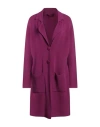 Annarita N Woman Overcoat & Trench Coat Fuchsia Size 2 Viscose, Modal, Elastane In Pink