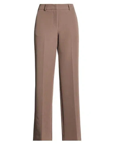 Annarita N Woman Pants Dark Brown Size 6 Polyester, Elastane