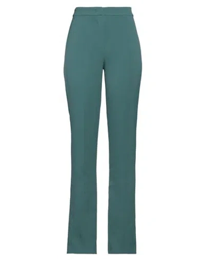 Annarita N Woman Pants Sage Green Size 14 Polyester, Elastane In Blue