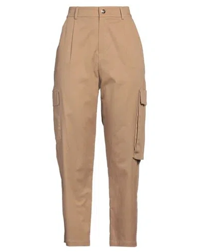 Annarita N Woman Pants Sand Size 6 Cotton, Elastane In Beige