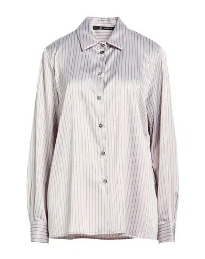 Annarita N Woman Shirt Grey Size 8 Polyester, Elastane In Gray