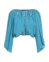 Annarita N Woman Shrug Pastel Blue Size M Polyester In Pastel Blue