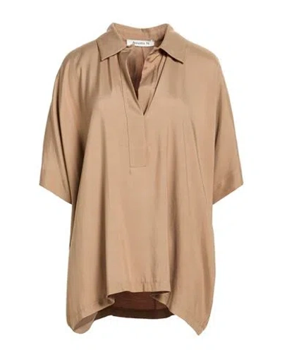 Annarita N Woman Top Camel Size L Viscose In Brown