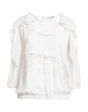 Annarita N Woman Top Light Grey Size S Polyester In Gray