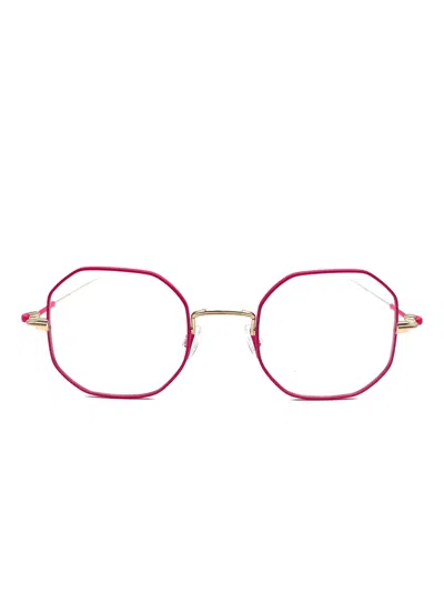 Anne & Valentin Benedict Octagonal Glasses In Burgundy