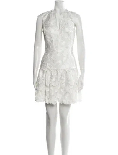 Pre-owned Anne Barge Lace Pattern Mini Dress W/ Tags In Multicolor