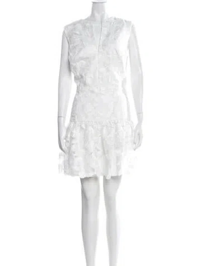 Pre-owned Anne Barge Lace Pattern Mini Dress W/ Tags In Multicolor