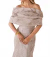 Anne Barge Mae Wrap In Taupe In Gold