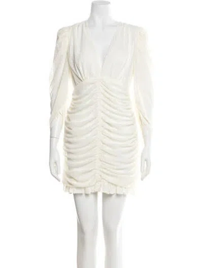 Pre-owned Anne Barge Polka Dot Print Mini Dress W/ Tags In Neutral