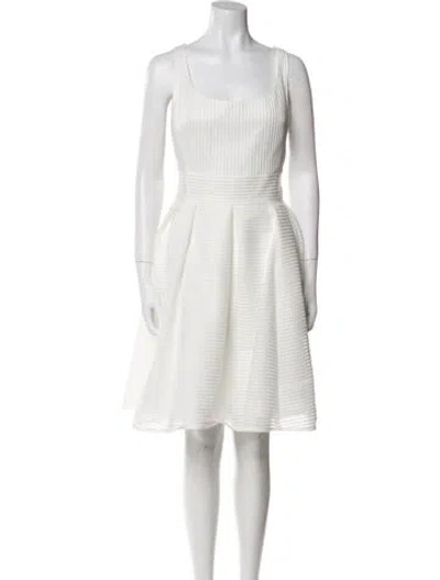 Pre-owned Anne Barge Scoop Neck Knee-length Dress W/ Tags In White