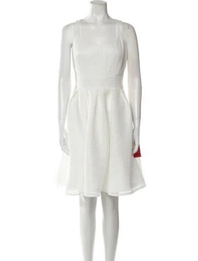 Pre-owned Anne Barge Scoop Neck Knee-length Dress W/ Tags In White