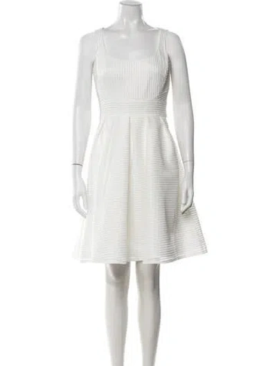 Pre-owned Anne Barge Scoop Neck Mini Dress W/ Tags In White
