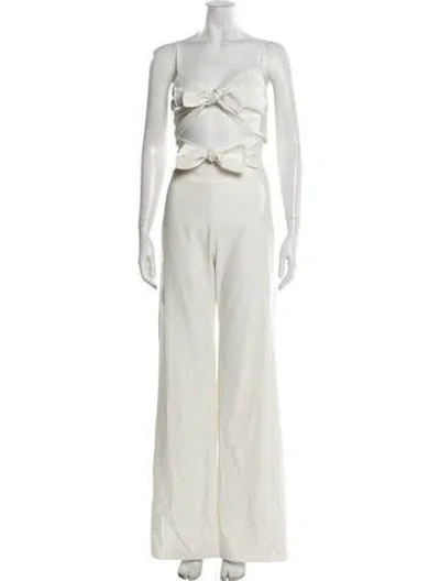 Pre-owned Anne Barge V-neck Jumpsuit In Multicolor