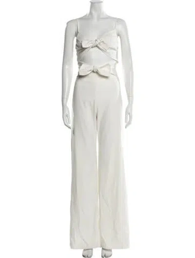 Pre-owned Anne Barge V-neck Jumpsuit In Multicolor