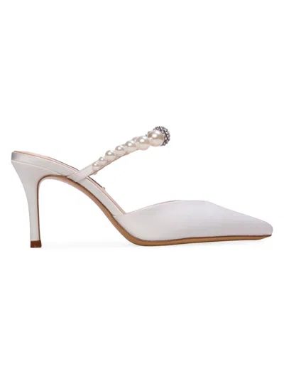 Anne Barge Women's Bijou Satin Pumps In White