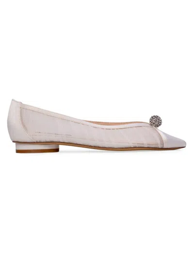 Anne Barge Women's Sabine Tulle Flats In White