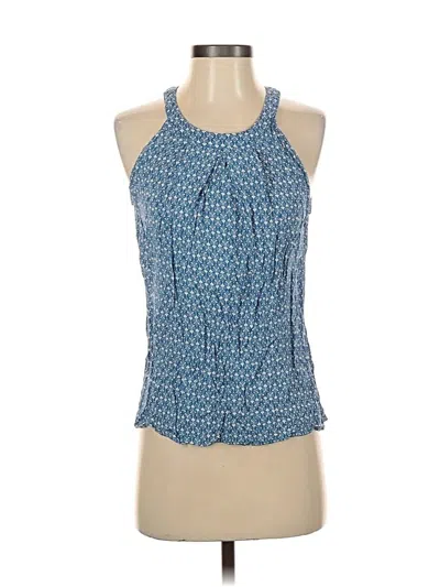 Pre-owned Anne Carson Sleeveless Blouse In Blue