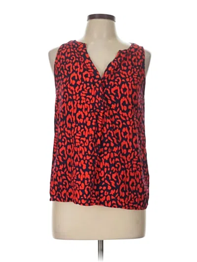 Pre-owned Anne Carson Sleeveless Blouse In Red