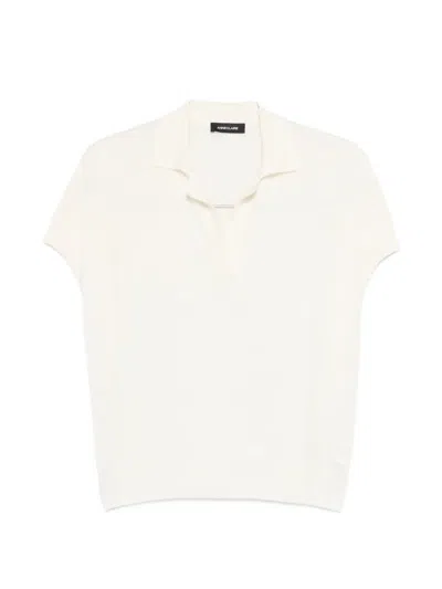 Anne Claire Collar Top In Brown