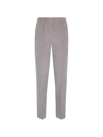 Anne Claire Corduroy-effect Elasticated-waist Trousers In Neutral