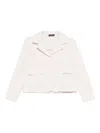 Anne Claire Notched-lapel Jacket In White