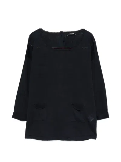Anne Claire Round-neck Cardigan In Black