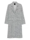 Anne Claire Speckled-tweed Coat In Multi