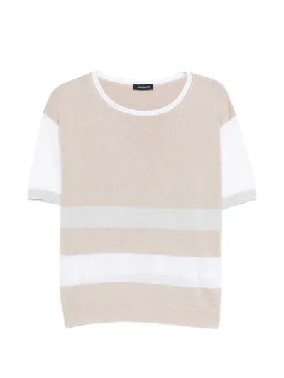 Anne Claire Striped Knitwear In Pink