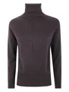 Anne Claire Turtleneck Wool Sweater In Brown