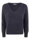 Anne Claire V-neck Sweater In Blue
