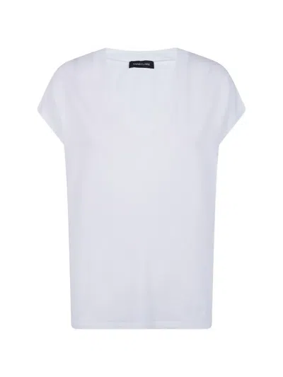 Anne Claire V-neck Short-sleeve T-shirt In White