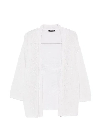 Anne Claire White Cardigan In Pink