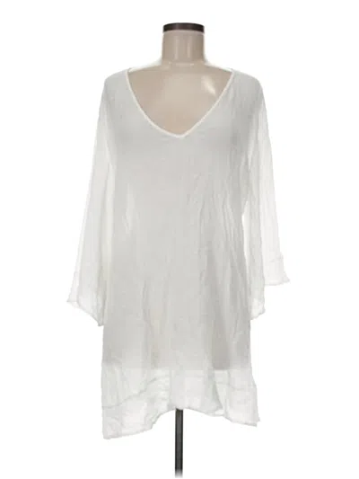 Pre-owned Anne Cole 3/4 Sleeve Blouse In White