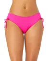 Anne Cole Live In Color Solid Side Tie Swim Bottom In Pink