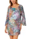 Anne Cole Women's Scoop-neck Bell-sleeve Cover-up Tunic