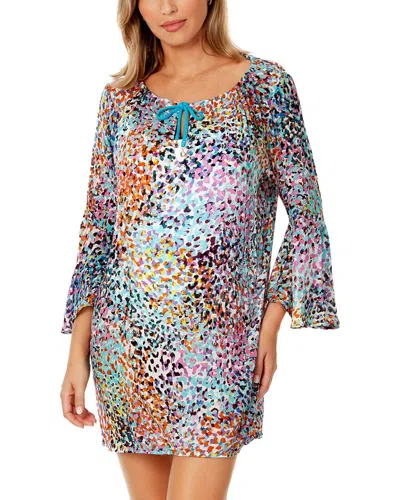ANNE COLE ANNE COLE BELL SLEEVE DRAWSTRING V NECK TUNIC