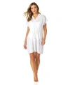 Anne Cole Button Up With Pockets Cover Up In Bright White