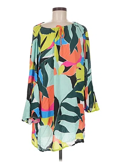 Pre-owned Anne Cole Casual Dress In Green