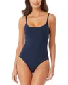 Anne Cole Classic Lingerie Maillot In Blue