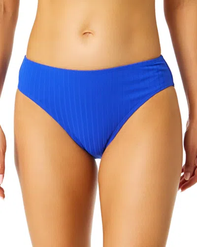 Anne Cole Clean Midrise Bottom In Cblt-cobalt