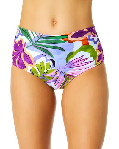 Anne Cole Convertible Shirred Bottom In Multi