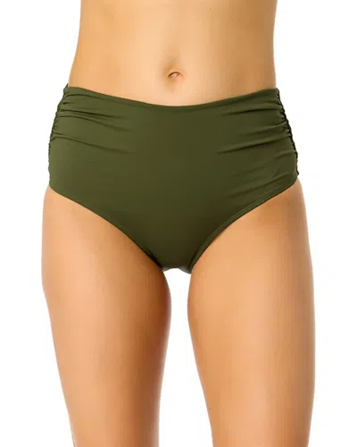 Anne Cole Convertible Shirred Bottom In Green