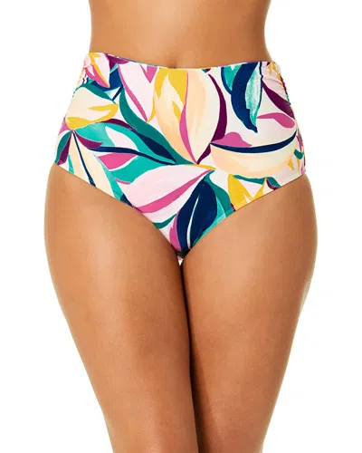 Anne Cole Convertible Shirred Bottom In Multi