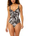 Anne Cole Drape Front Underwire One-piece In Multi