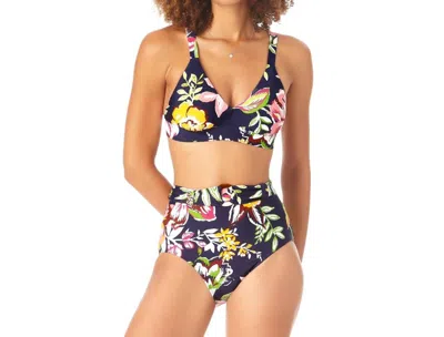 Anne Cole Easy Tri Bikini Swim Top In Tropical Bloom In Multi