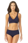 Anne Cole Easy Triangle Bikini Top In Black