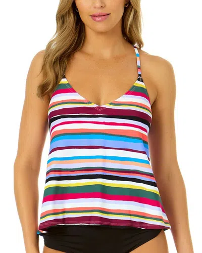 Anne Cole Easy Triangle Tankini In Multi