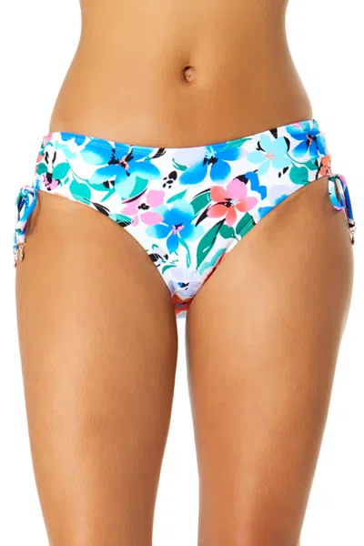 Anne Cole Fiore Side Tie Bikini Swim Bottom In Blue